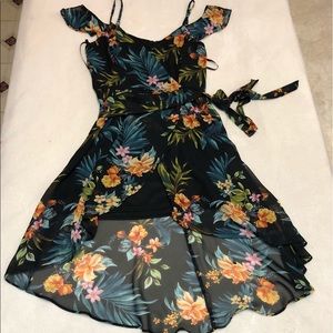 Black floral dress